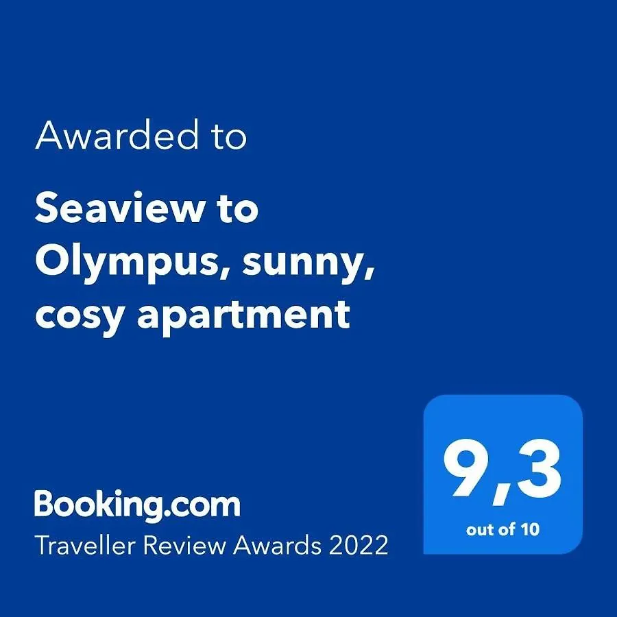 Seaview To Olympus, Sunny, Cosy Apartment Nea Michaniona